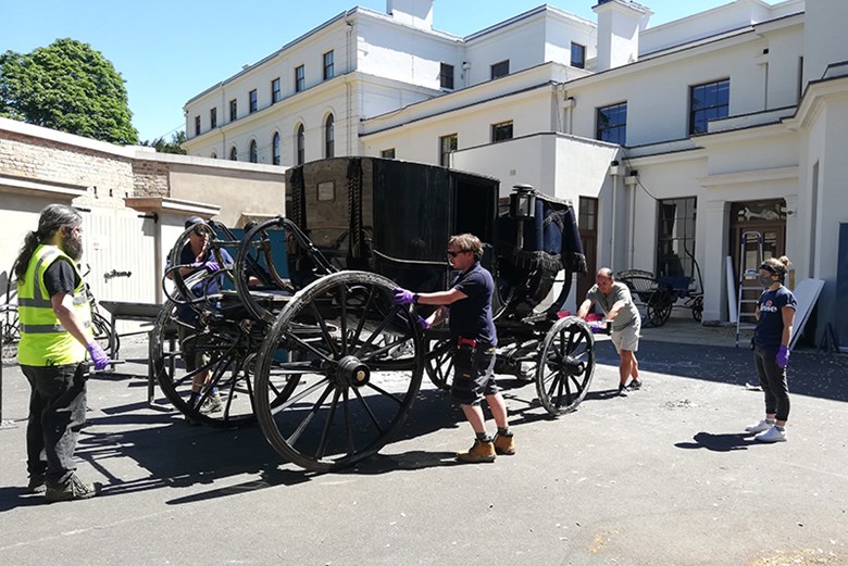 carriages being removed 
